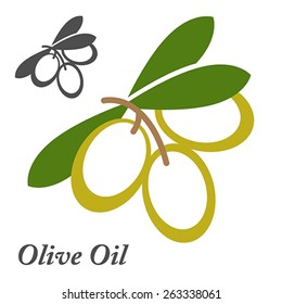 Set of olive oil labels,logos and design elements. 