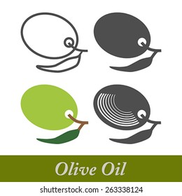 Set of olive oil labels,logos and design elements. 