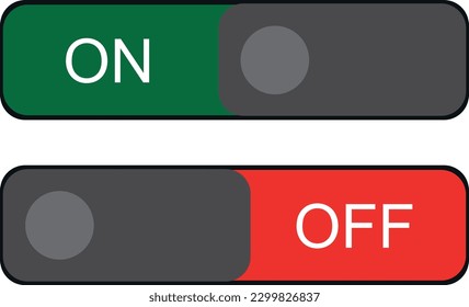 Set of on off button set illustration design
