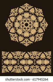 Set on ornamental decorative elements