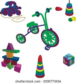 Set on the theme of children's toys