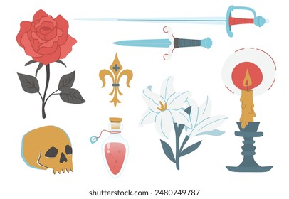 Set on the theme of Romeo and Juliet