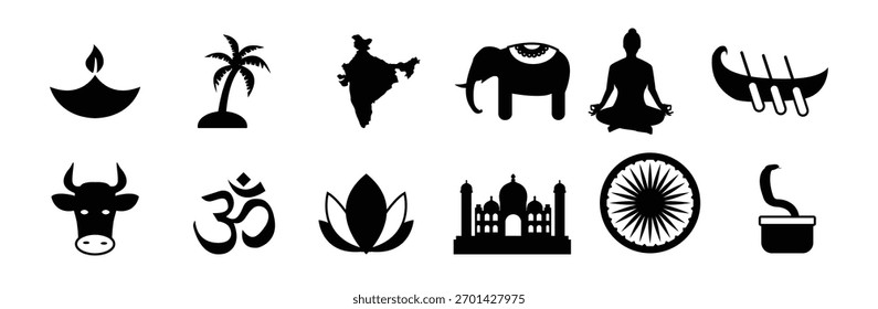 Conjunto de ilustração de vetor onam