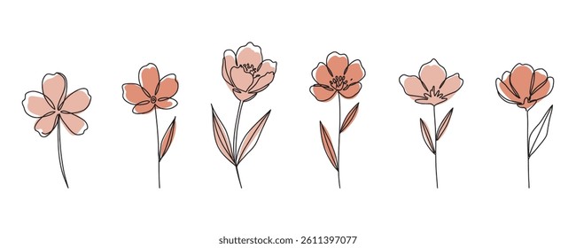 Set one line drawing