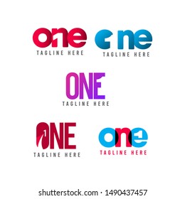 set one modern logo design template