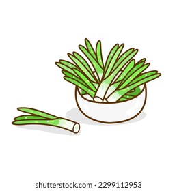 Set onions on background vector.