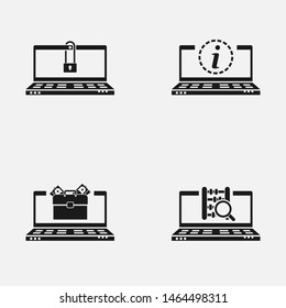 Set of online banking vector icons. E-banking concept.