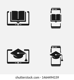 Set of online education vector icons.