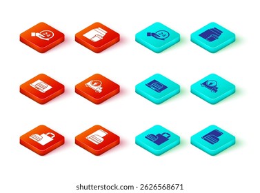 Set Online ordering burger delivery, and, Fast by car,  and Clock 24 hours icon. Vector