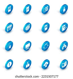 Set Online play video, Task list, USB flash drive, quiz, test, survey, Computer mouse, Location on the globe, Audio book and Mobile phone icon. Vector