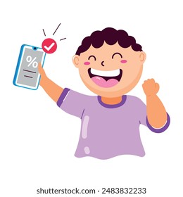 Set of Online Shopping Flat Stickers 

