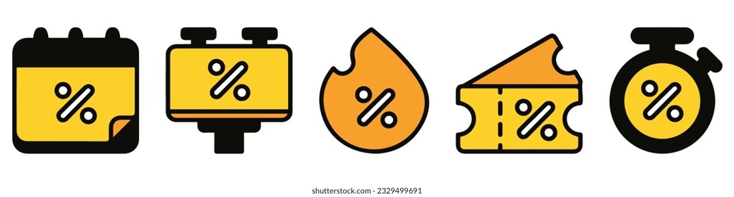 Stellen Sie Online-Shopping-Symbole ein. Render-Shopping-Symbol für Discount-Konzept, Verkauf auf Waren und E-Commerce.