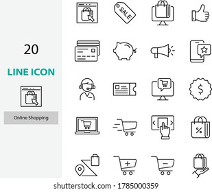 set of online shopping icons, online store, shopping