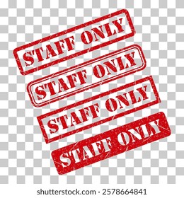 Set of Only staff icon, danger zone symbol, safety entry person sign vector illustration .