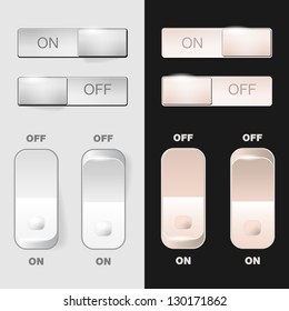 Set of "ON-OFF" switch buttons