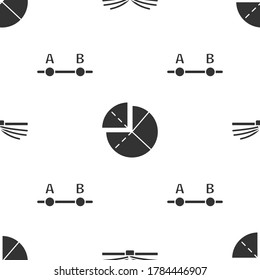 Set Open book, Graph, schedule, chart, diagram and Graph, schedule, chart, diagram on seamless pattern. Vector