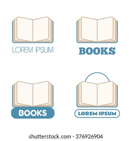 Set of open book icons