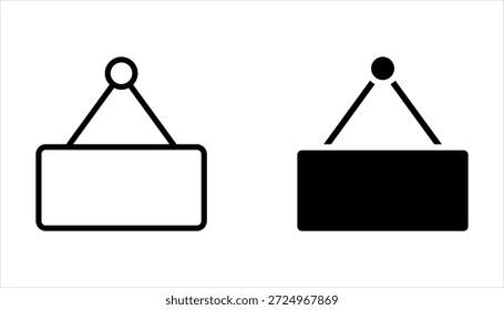 Conjunto de placas de sinais suspensas abertas e fechadas na porta. sinal para restaurante, bar ou loja de varejo no fundo branco