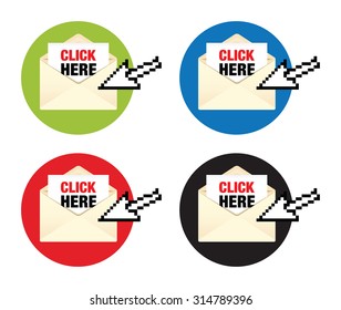 set of open ivory envelope click here 