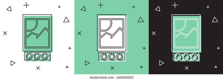 Set von Open-Matchbox mit Übereinstimmungen Symbol einzeln auf weißem und grünem, schwarzem Hintergrund. Vektorillustration-Illustration