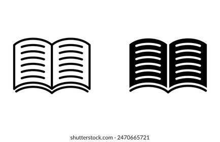 set of opened book icon vector