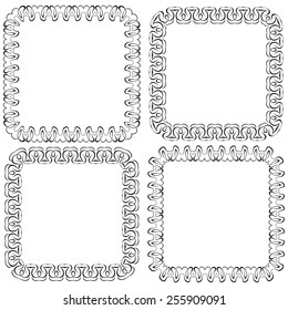 Set openwork vector frame. vignette for design