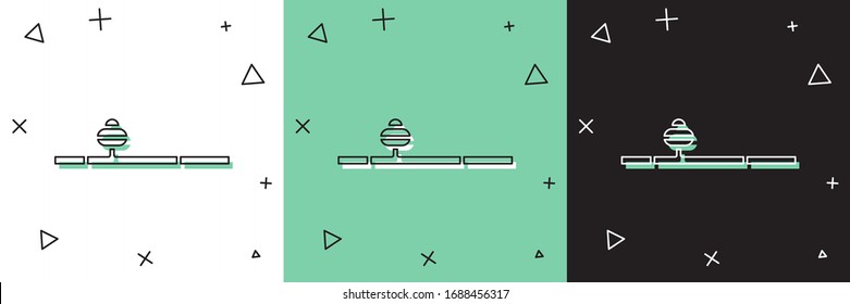 Set Opium pipe icon isolated on white and green, black background.  Vector Illustration