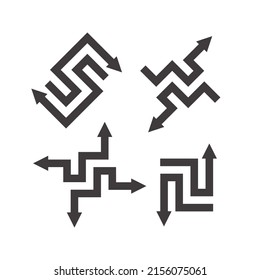 conjunto de flechas simpleб dirección opuesta