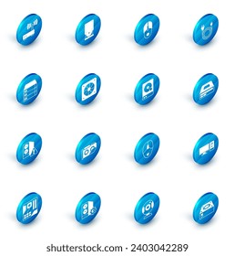 Set Optical disc drive, Computer mouse, Electric plug, Server, Data, Web Hosting, Case of computer, cooler,  and Hard disk HDD icon. Vector