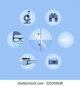 set of optics icons
