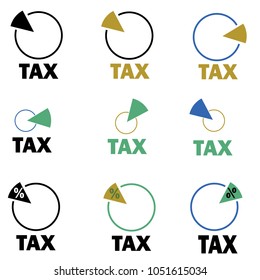 
set option Tax Service vector logo and symbol design