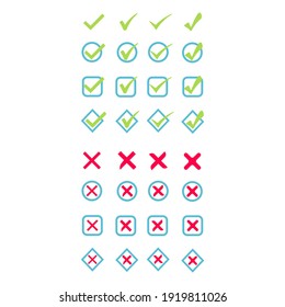 A set of options for checkmark buttons. Designed for websites, mobile apps and other developers.