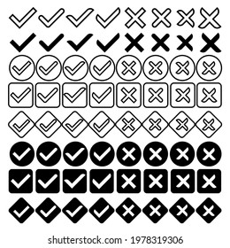 A set of options for checkmark buttons. Designed for websites, mobile apps and other developers.