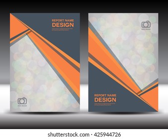 Set Orange Annual report template, polygon background,brochure flyer ,cover design, portfolio,Leaflet, presentation, book, booklet, catalogs, magazine ads