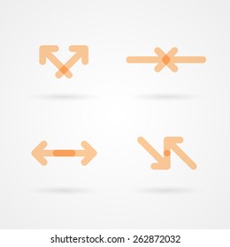 Set: orange arrow icons