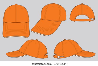 Tapón de béisbol naranja para plantilla