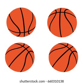 Set of Orange Basketballs