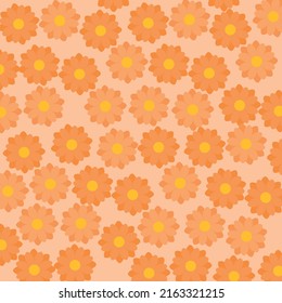 flores anaranjadas sobre fondo naranja claro