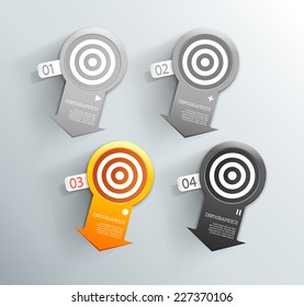 Set of orange and grey labels for wide variety of use.