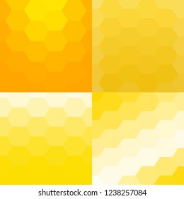 set of orange hexagon background. layout for advertising