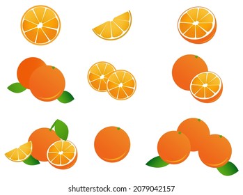 Un conjunto de iconos anaranjados en vector, eps 10