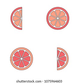set of orange, oranges, summertime, coctail oranges