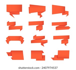 Banderas de papel anaranjado.