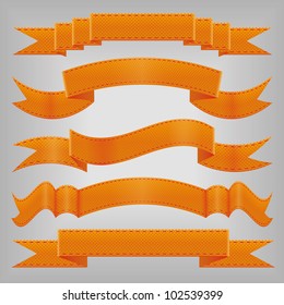 set of orange ribbons