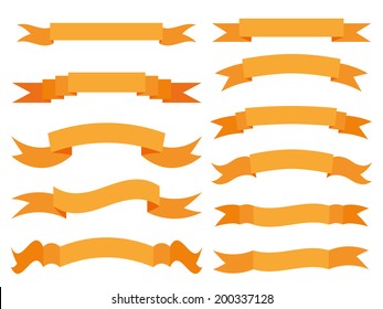 set of orange ribbons