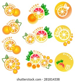 set of orange's logo,Vector illustrations