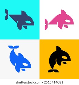 Logo de Orca. Diseño de iconos. Elementos de Plantilla