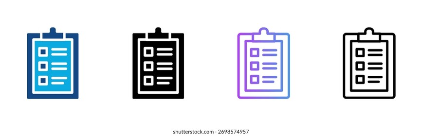 Set In Order Icon Multiple Style Vector Illustration
