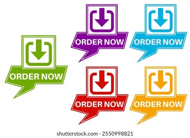 set order now icon. buy now sign shopping symbol design vector illustration