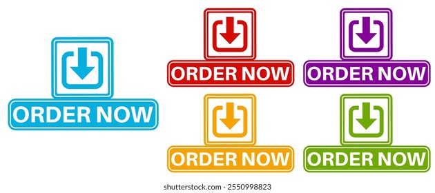 set order now icon. buy now sign shopping symbol design vector illustration